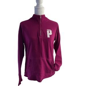 Pink Victoria's Secret 1/4‎ Zip Pullover Sweatshirt Women's Medium